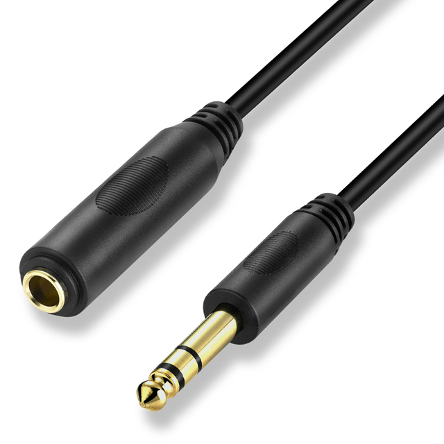 Bochara Gold Plated 1/4'' TRS 6.35mm Stereo Male to Female Extension Cable 1.8m 3m 4.5m 6m