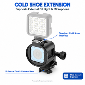 Carcasa de Aluminio CNC <span class=keywords><strong>para</strong></span> GoPro Hero 4 5 Session, Caja Metálica <span class=keywords><strong>para</strong></span> Cámara de Acción con Soporte Cold Shoe, Tapa de Lente y <span class=keywords><strong>Correa</strong></span> de Muñeca - Product Image 4