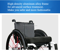 Haute qualité Manuel en alliage d'aluminium sport fauteuil roulant handicapé blessés en plein air Sport fauteuil roulant personnalisation