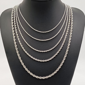 Stainless Steel Twisted Necklace <b>Titanium</b> Steel Chain Unisex Couple Jewelry Gift Fashion Hip Hop Style - Product Image 2