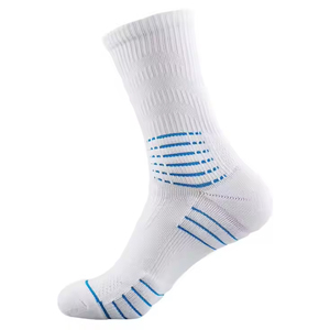 Factory Direct Sports Terry Breathable Shock Absorption High Tube <b>Socks</b> Thick Towel Bottom Football Basketball <b>Socks</b> - Product Image 1