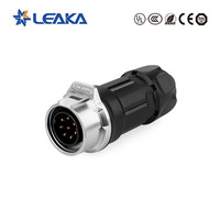 IP67 étanche 8pin LP16 connecteur circulaire Aviation PVC Nylon bouchon à vis avec câble d'alimentation mâle/femelle fil bride en métal