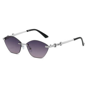 Nouvelles lunettes de soleil œil-de-chat sans monture XY2229 2026, inspirées des créateurs, monture métallique pour femmes et hommes, lunettes de soleil de plage et streetwear - Product Image 3