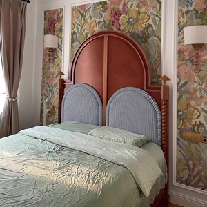 Lit de mariage à pilier à dossier haut rétro français de luxe lit de princesse classique vieux <span class=keywords><strong>Paris</strong></span> personnalisé en bois massif - Product Image 4