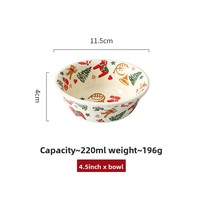Service de table en céramique de Noël, tasses et mugs de style rétro nordique, haute valeur esthétique, adapté à un usage domestique et en restaurant.