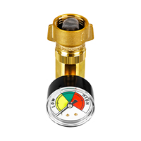 Régulateur de pression d'eau robuste pour camping-car avec manomètre en laiton sans plomb, pour caravane, camping-car, camping en toutes saisons