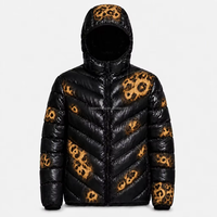 Veste Hydrochromique Réactive à la Chaleur, Manteau Doudoune Imprimé à Capuche qui Change de Couleur pour Temps Froid, Vente en Gros