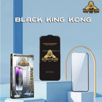 Protecteur d'écran King Kong en verre ESD Big Arc noir pour iPhone 16 Pro Max Protecteur d'écran iPhone 15 Pro Max Film de protection iPhone 14PX