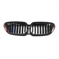 Calandre avant modifiée pour BMW Série 1 Berline F52, modèle 21, à barre unique intégrée, noir brillant, avec prise d'air tricolore et pare-chocs avant