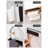 Support mural pliable pour couvercles de récipients et serviettes de salle de bain, sans perforation, pour réfrigérateur ou usage domestique