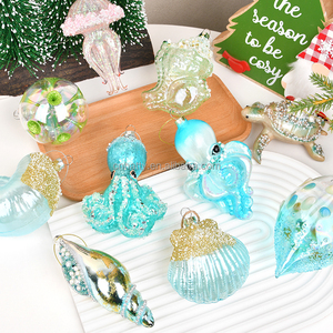 Factory Direct Sales High Quality Handmade Customizable Marine Animal Christmas <b>Glass</b> <b>Ornaments</b> Tree Decor Environment-Friendly - Product Image 4