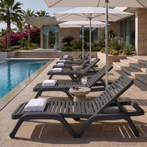 Sillas de playa apilables de fábrica, sillas resistentes para uso comercial, muebles de exterior para hoteles, precio al por mayor. - Product Image 4