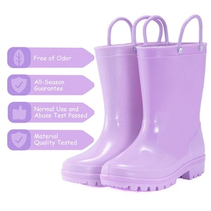 YL-1662 Custom Logo PVC Kids Rain Boots with Handle , Wholesale Waterproof Children Garden <strong>Shoes</strong> , OEM Printing <strong>Rubber</strong> Boots - Product Image 2