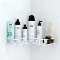 Vente en gros coin sans perçage caddie de douche étagère de rangement murale pour salle de bain avec crochets caddy de douche coin