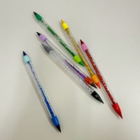 Juego de lápices de colores de plástico de doble cara, 12 colores, de alta calidad, para estudiantes