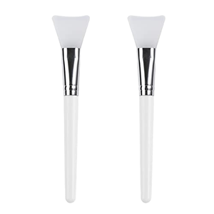 Pinceau à masque en silicone [2 pièces] – Pinceaux applicateurs de masque facial sans poils avec manche en plastique – Outil de maquillage DIY pour les yeux et les soins de la peau - Product Image 1