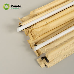 หลอดดื่มกาแฟ 12 มม. เครื่องดื่มแบบใช้แล้วทิ้งปลายคมย่อยสลายได้บรรจุหลอด PLA แบบเหนอะแฉะพร้อมคําพิมพ์ - Product Image 6