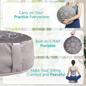 Cuscino Zafu per cuscini lombari Yoga e cuscini sedili personalizzabili eco-friendly con carene di grano saraceno riempite - Product Image 6