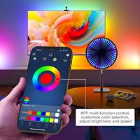 Lampe de bureau LED 3D à effet miroir, tunnel spatial-temps infini, néon RGB, télécommande, design moderne blanc, pour chambre de gamer, intensité réglable