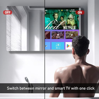 Téléviseur intelligent de luxe AI avec miroir magique Android WiFi pour salon, hôtel, miroir TV décoratif étanche