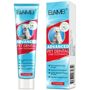 Label privé ELAIMEI 100g Formule biologique Soins de santé bucco-dentaire pour animaux de compagnie Dentifrice de soins dentaires avancés pour animaux de compagnie