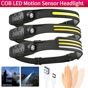 Linterna Frontal Impermeable Recargable 230 °   Linterna frontal LED de haz amplio <span class=keywords><strong>con</strong></span> <span class=keywords><strong>sensor</strong></span> de movimiento para adultos - Product Image 2