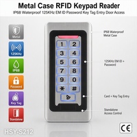 Lector Independiente con Teclado RFID en Carcasa Metálica, Resistente al Agua IP68, 125KHz, EM ID, Control de Acceso con Contraseña, Etiqueta de Llave, Sistema de Control de Acceso para Puertas