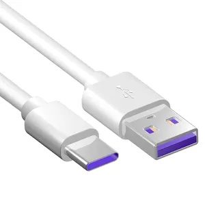 Mobile Usb Cable White Type C To Cable 5A Super Fast Charging USB C Mobile Phone Data Charging Cable 0.25M 0.5M 1M 1.5M 2M