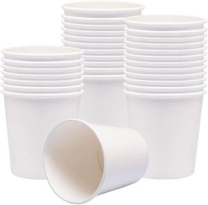 10oz 12oz 16oz Custom Logo Double Wall Biodegradable White <b>Disposable</b> Coffee <b>Cups</b> with Paper Lids for Coffee & Mineral Water Use - Product Image 2