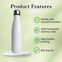 Bouteille d'eau graffiti d'été personnalisable de 17 oz pour cadeau d'anniversaire thermos portable en acier inoxydable souvenir de haute qualité