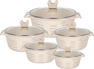 Set di Pentole <span class=keywords><strong>MGC</strong></span> di Alta Qualità, 10 Pezzi con Rivestimento Ceramico Antiaderente e Linee Lucide sul Corpo - Product Image 3