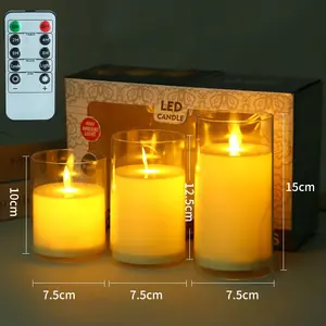 TS lampada a candela a Led candele elettroniche di alimentazione a batteria senza fiamma candele per il tè Flicke per la decorazione di nozze luce decorativa