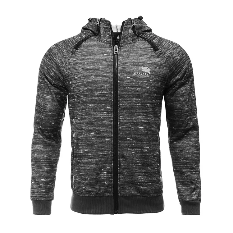 Hot Sale Printing Cotton Polyester Fleece Zipper Up Hooded Sweatshirts For Outdoor Jogging Sportswear Hoodies For Men