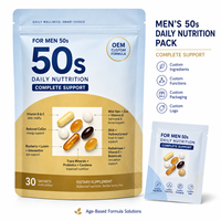 Pack Nutrition Quotidienne Homme Marque Blanche – Formule Ciblée pour Hommes de 20, 30, 40, 50, 60 ans – Complément Multivitaminé et Multi-nutriments