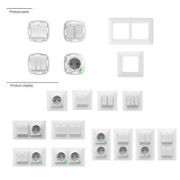 Prise murale intelligente Wifi Tuya EU FR universelle, compatible avec Alexa et Google Home