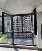 Ventanas Abatibles de Aluminio Personalizadas, Marco de Ventana de Aluminio Abatible y Giratorio para Casa, Villa, Apartamento con Doble Vidrio