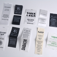 Étiquette d'instructions de lavage en satin de vêtements personnalisés 100% étiquette de ruban d'impression de col en polyester Etiquettes Colgantes Para Ropa