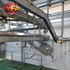 Sierra de cinta de acero inoxidable para desmembrar carcasas de cordero, máquina cortadora de carne de oveja, línea de procesamiento con transportador superior para mataderos - Product Image 5