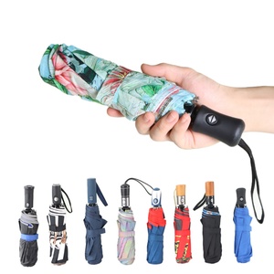 Custom Cartoon Manual Control Automatic Open Folding Umbrella Adult Safety Rain Umbrella Lightweight Waterproof Travel - Product Image 2