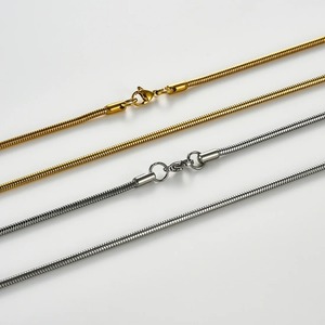 Cadena de Serpiente de Acero Inoxidable de 1/1.5/2.4/4.2MM de Ancho, Collar Impermeable para Mujer <span class=keywords><strong>y</strong></span> <span class=keywords><strong>Hombre</strong></span>, Estilo Japonés Coreano, Gargantilla Hip Hop - Product Image 3