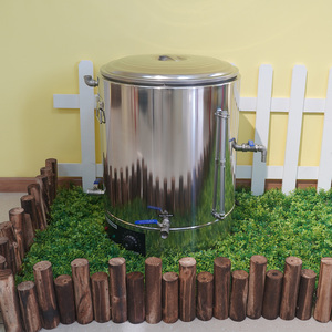 Tanque de embotellado de miel calentado Fusor de cera de doble pared de acero inoxidable de 19 galones sin válvula de compuerta de miel por goteo y colador - Product Image 3