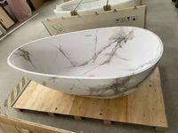 Baignoire autoportante moderne, style artistique, couleur gris, peinture à l'encre, pour appartement, salle de bain, motif tourbillon dynamique, luxe