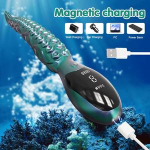 अमेज़ॅन लोकप्रिय महिलाओं को डिल्डो वाइब्रेटर एलसीडी प्रदर्शित करते हैं बड़े ऑक्टोपस 9 मोड g स्पॉट योनि क्लिट मालिश वयस्क उत्पादों - Product Image 4