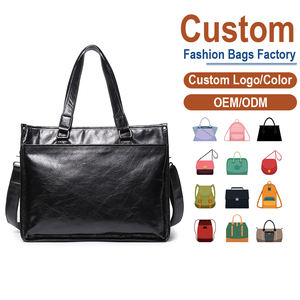 Porte-documents en cuir véritable noir vieilli |   Fabrication sur mesure OEM/ODM pour les marques d'entreprises et de groupes professionnels - Product Image 1