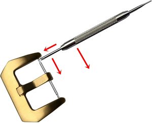 Gold Color Wide Thick Stainless Steel Buckle Set For Mm Mm Mm Mm Watch Straps Bands <b>Purses</b> Bags Hardware - Product Image 5