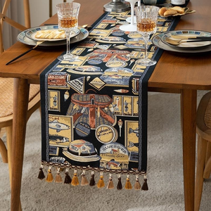 <span class=keywords><strong>Chemin</strong></span> <span class=keywords><strong>de</strong></span> <span class=keywords><strong>Table</strong></span> Jacquard Floral Géométrique Ethnique Classique Vintage 100% Polyester Tissé Technique Rectangle Décoration <span class=keywords><strong>de</strong></span> <span class=keywords><strong>Table</strong></span> à Manger - Product Image 5