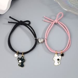 Pulsera De Pareja Stainless Steel Cat Charm Pendant <b>Bracelet</b> for Men Women Magnet Heart Attract Each for <b>Couple</b> <b>Bracelet</b> Se - Product Image 3