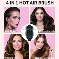 Ulelay-Outil de coiffure électrique ionique 4 en 1, fer à lisser, brosse à air chaud, sèche-cheveux, 3 réglages de chaleur, noir, hôtel, extérieur