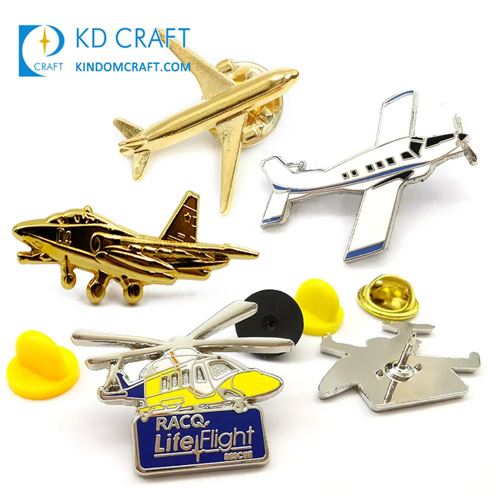 Китайские производители, оптом, дешевый металлический 3d значок для самолета на заказ, позолоченный серебряный значок для авиатора, авиатора, самолета, лацкана аэробуса