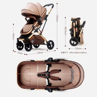 Vente en gros de poussettes de luxe bon marché 3 en 1 poussette de bébé landau de transport enfant pour les nouveaux enfants poussette de voyage